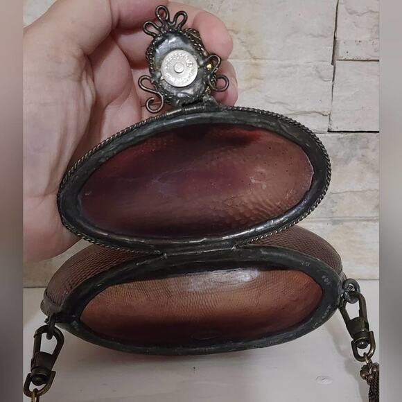 Maya Evangelista Hard Resin Cross Body Bag with Removable Beaded Strap - Picture 12 of 16